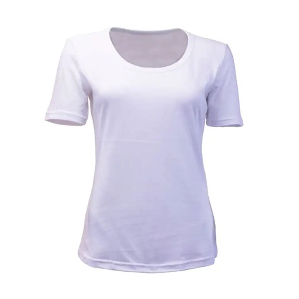 Classic White Scoop Neck Tee